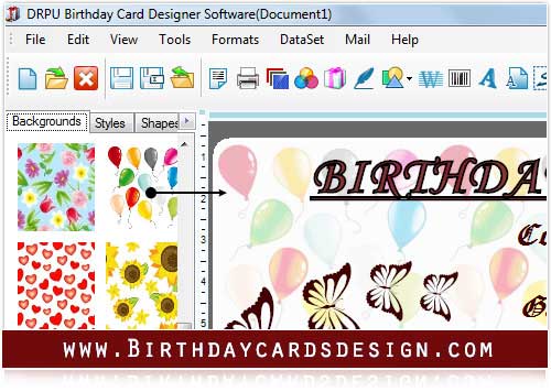 Screenshot of Birthday Cards Design