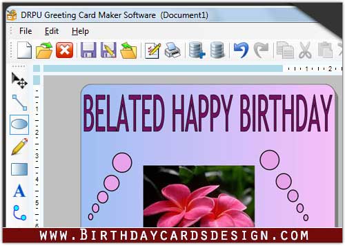 Screenshot of Greeting Cards Design