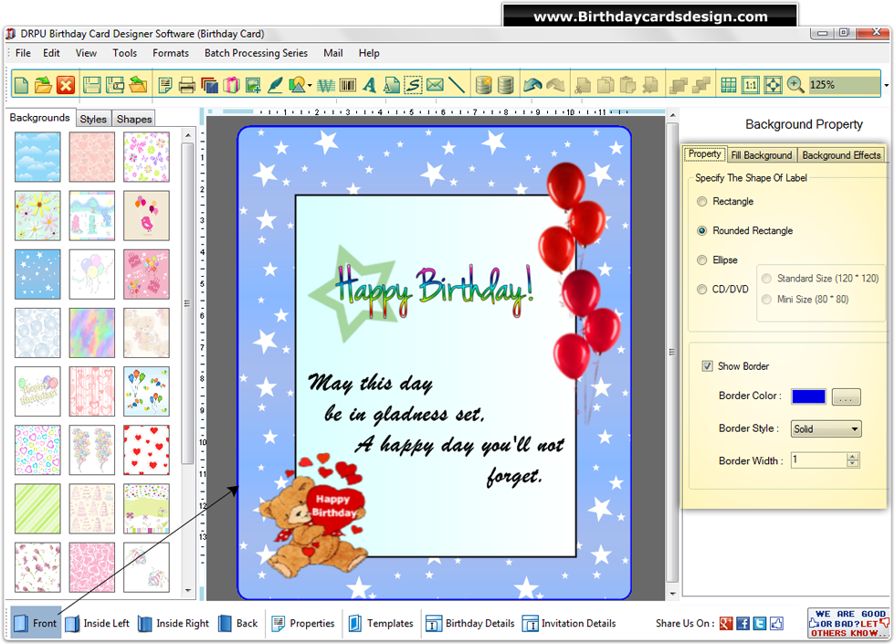 Designed birthday card Designed birthday card