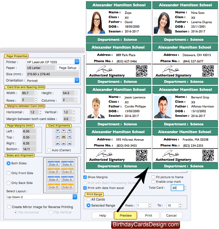 DRPU Mac Student ID Cards Maker Software to generate ID cards for