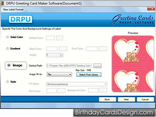 Greeting Card Designing Software screenshot