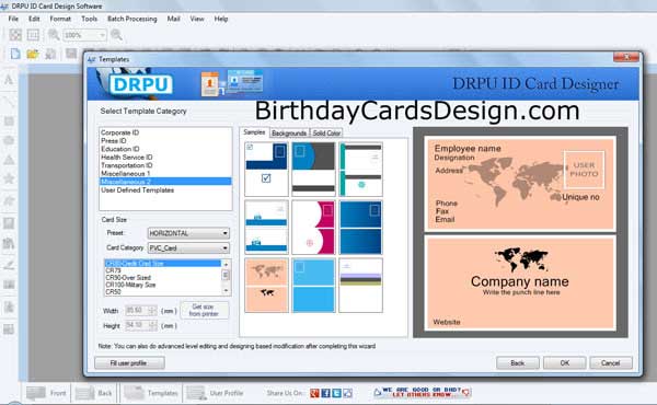 ID Cards Design Program screenshot