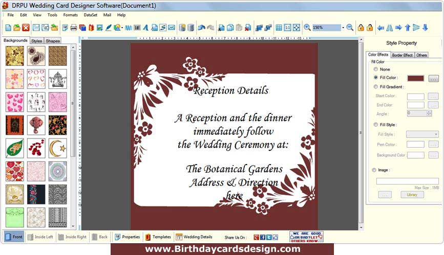 Wedding Cards Design Software screenshot