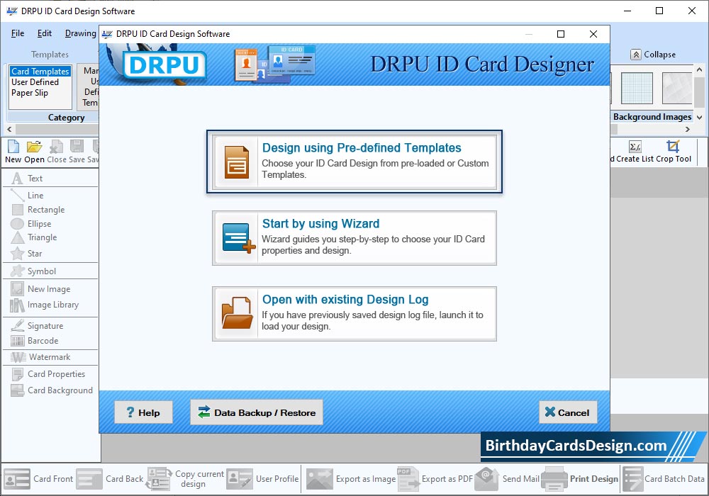 Design using Pre-defined Templates