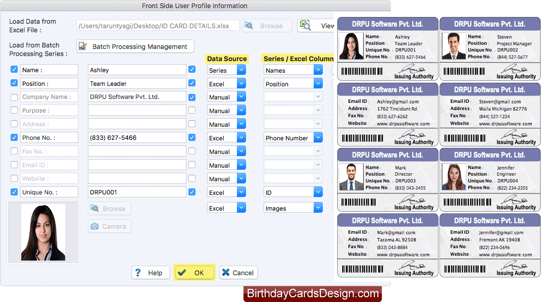 DRPU Mac ID Card Design Software