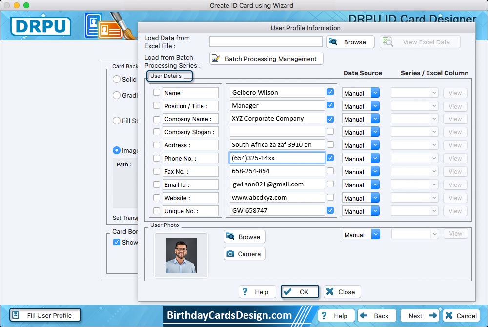 User Profile Information