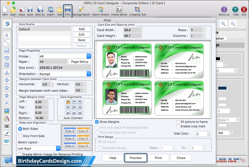 Print Designed ID Cards